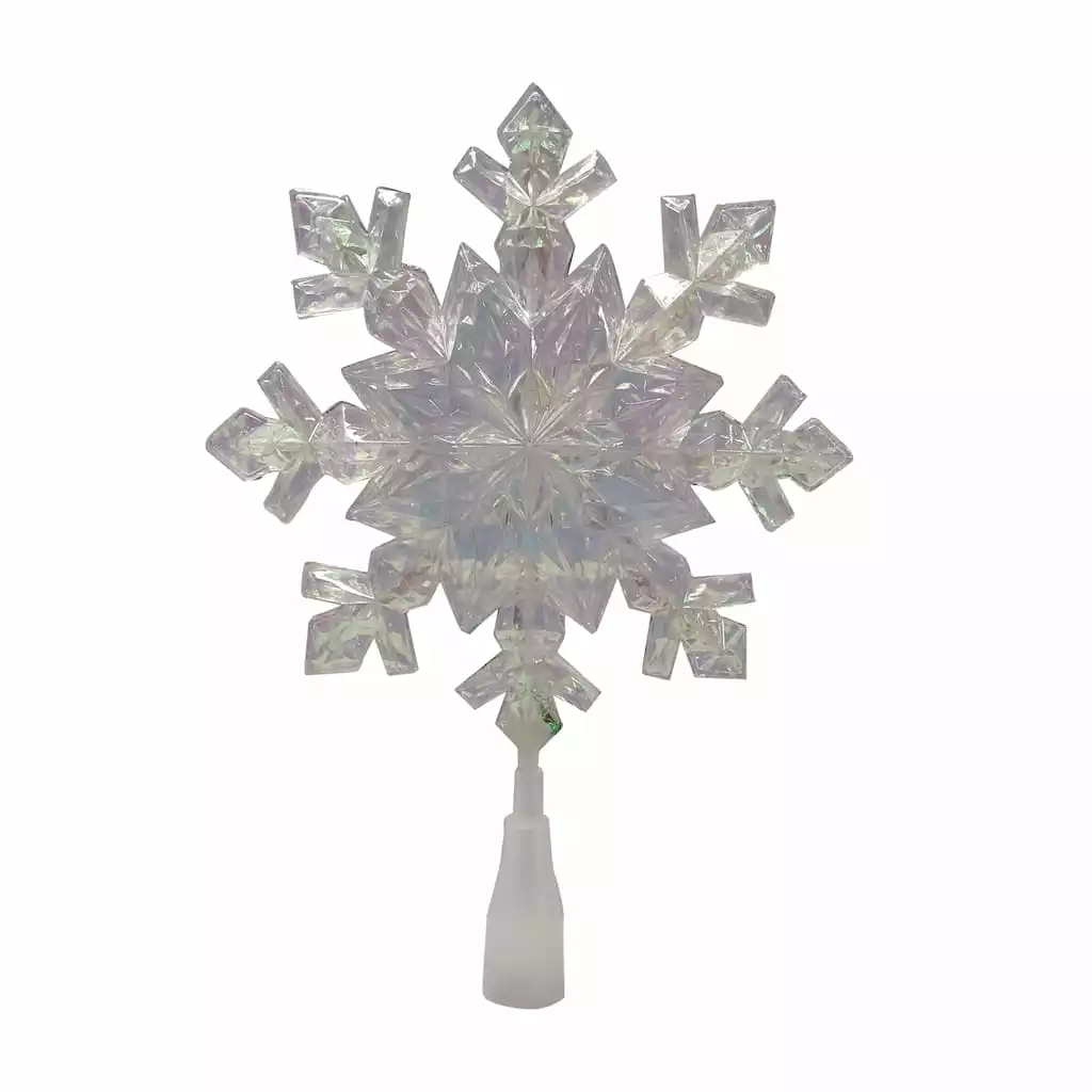 Hot Sale ✔️ 12.5" Iridescent Snowflake Lighted Tree Topper by Ashland® ???? 3 Hot Sale ✔️ 12.5" Iridescent Snowflake Lighted Tree Topper by Ashland® ????