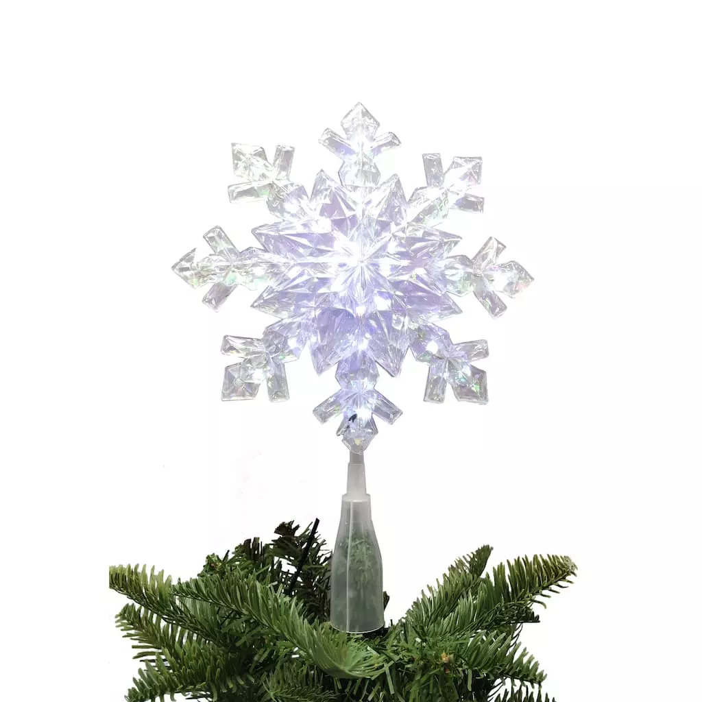 Hot Sale ✔️ 12.5" Iridescent Snowflake Lighted Tree Topper by Ashland® ???? 5 Hot Sale ✔️ 12.5" Iridescent Snowflake Lighted Tree Topper by Ashland® ???? - Image 3