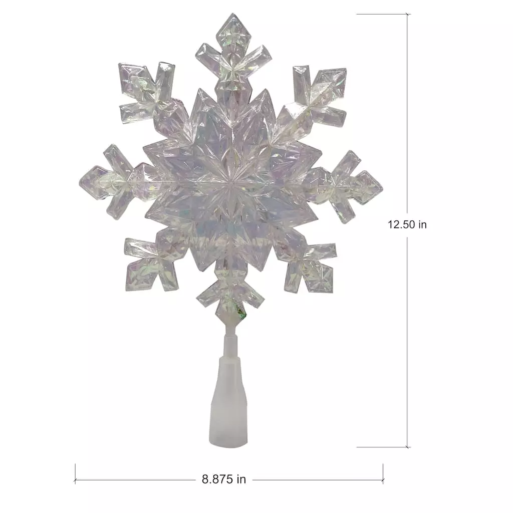 Hot Sale ✔️ 12.5" Iridescent Snowflake Lighted Tree Topper by Ashland® ???? 6 Hot Sale ✔️ 12.5" Iridescent Snowflake Lighted Tree Topper by Ashland® ???? - Image 4