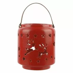 Flash Sale ???? 7" Red Reindeer Ceramic Tealight Lantern by Ashland® ❤️