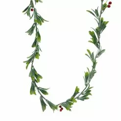 Promo ✔️ 5ft. Pre-Lit LED Red Berry Leaf Garland by Ashland® ????