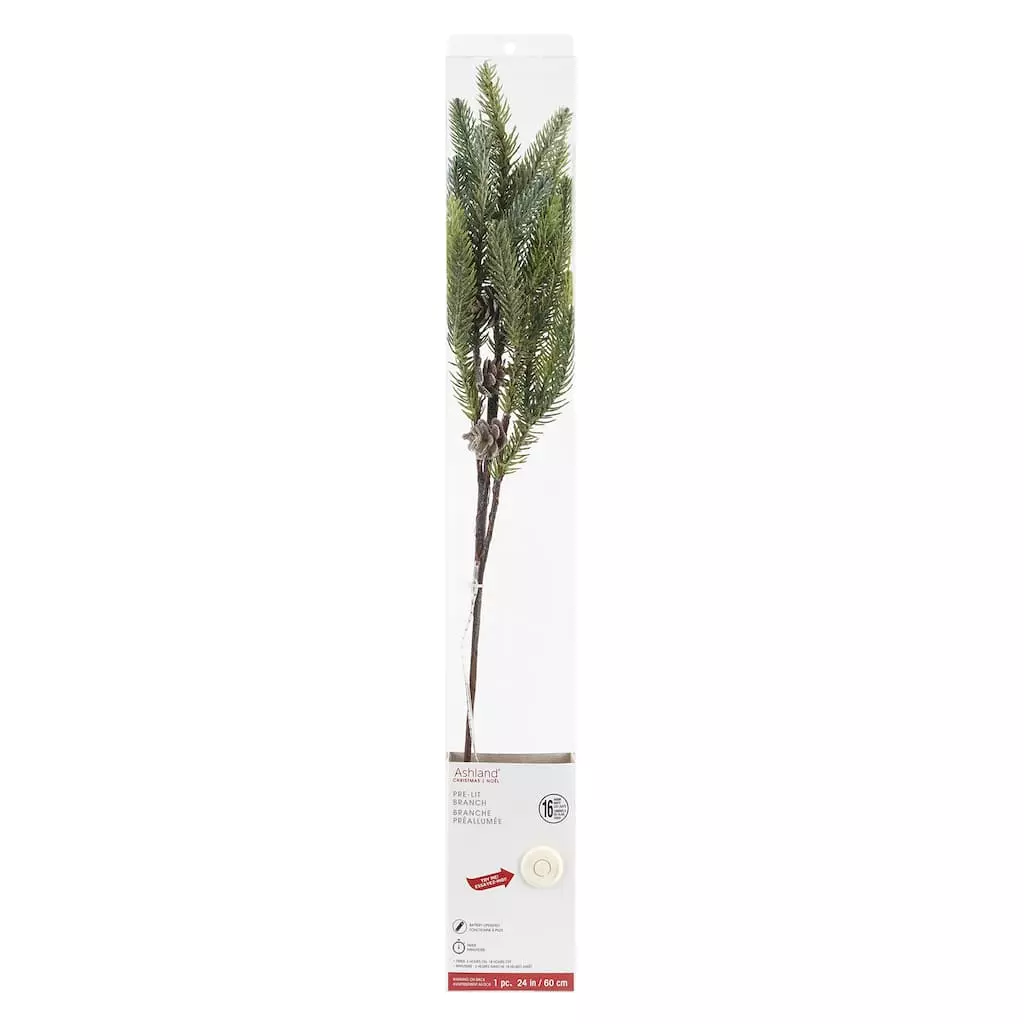 Outlet ???? Pine Branch Twig With 16 Lights by Ashland® ???? 3 Outlet ???? Pine Branch Twig With 16 Lights by Ashland® ????