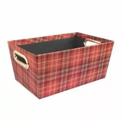 Cheapest ???? Small Red Plaid ???? Christmas Gift Bin by Ashland® ????