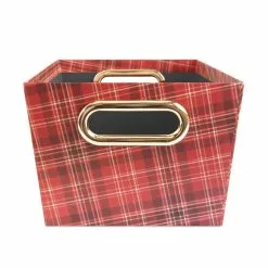 Cheapest ???? Small Red Plaid ???? Christmas Gift Bin by Ashland® ???? -Ashland Sales 10703264 4