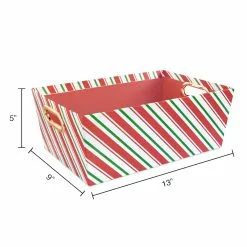 Best Sale ???? Large ???? Candy Cane Stripe Gift Bin by Ashland® ???? -Ashland Sales 10703904 3