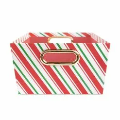 Best Sale ???? Large ???? Candy Cane Stripe Gift Bin by Ashland® ???? -Ashland Sales 10703904 4