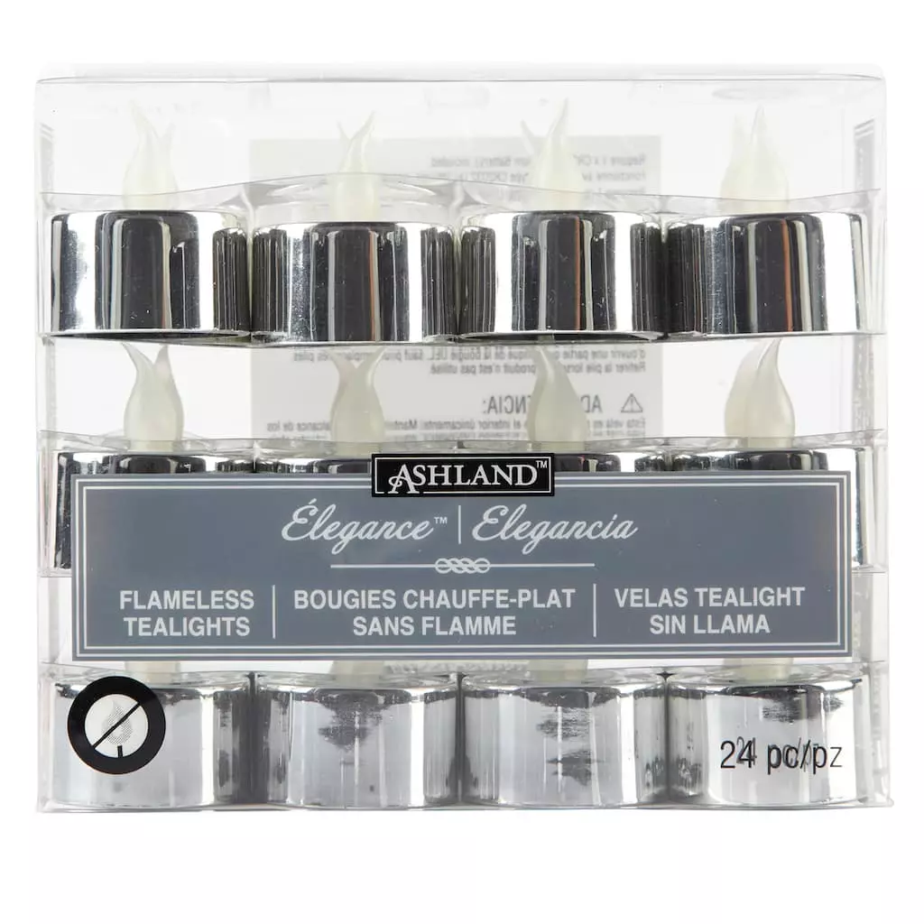 Wholesale ???? Silver LED Silver Tealight Candles, 24ct. by Ashland® ???? 3 Wholesale ???? Silver LED Silver Tealight Candles, 24ct. by Ashland® ????