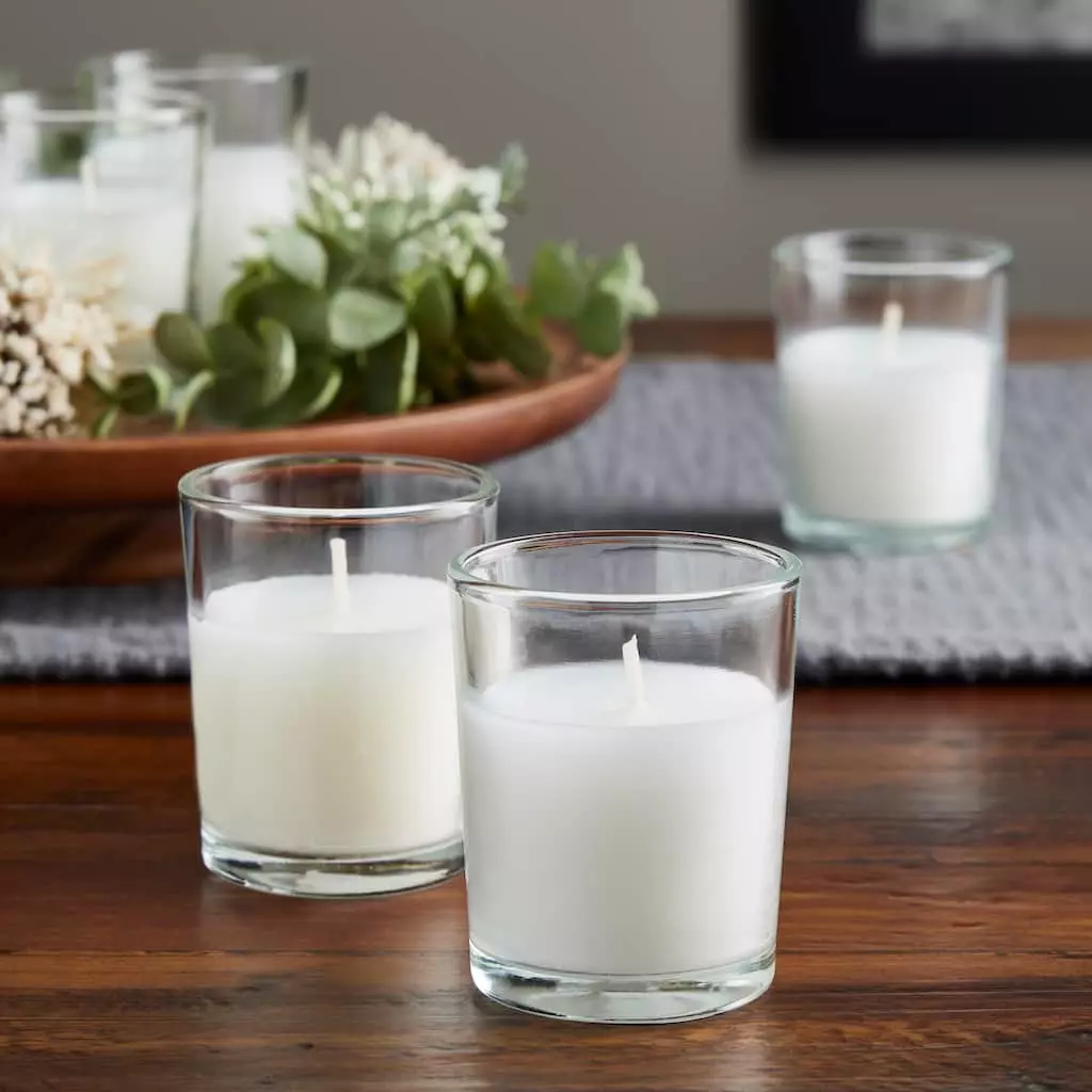 Buy ???? 12 Packs: 12 ct. (144 total) White Glass Votive Candles Pack by Ashland® Basic Elements™ ???? 4 Buy ???? 12 Packs: 12 ct. (144 total) White Glass Votive Candles Pack by Ashland® Basic Elements™ ???? - Image 2
