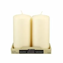 Brand new ???? 12 Packs: 2 ct. (24 total) Ivory Pillar Candle Pair by Ashland® ????