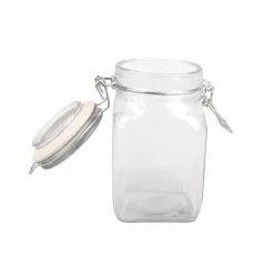 Brand new ⌛ 12 Pack: Square Glass Jar with Latch by Ashland® ⭐ -Ashland Sales MP354884 3