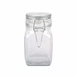 Brand new ⌛ 12 Pack: Square Glass Jar with Latch by Ashland® ⭐ -Ashland Sales MP354884 4